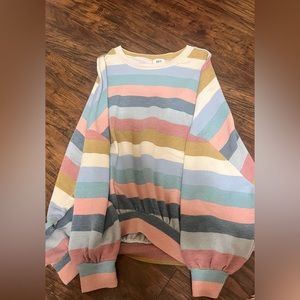 Colorful buckle long sleeve